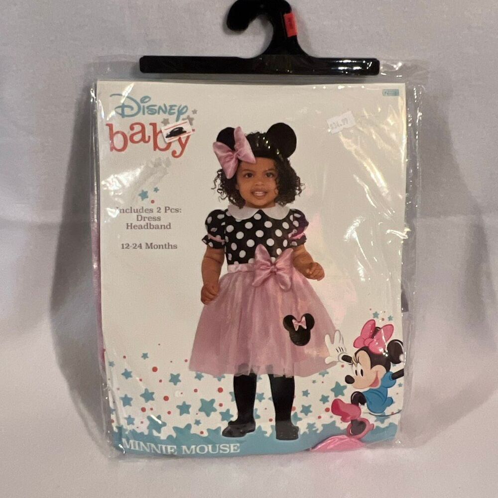 Disney Infant Baby Multicolor Minnie Mouse Costume Size 12-24 Months NWT